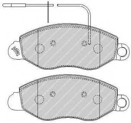 Комплект гальмівних колодок, дискове гальмо FERODO FSL1616