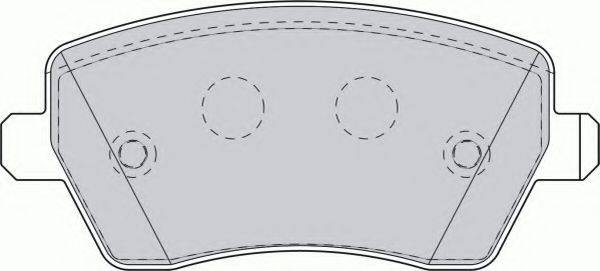 Комплект гальмівних колодок, дискове гальмо FERODO FSL1617