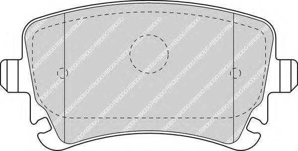 Комплект гальмівних колодок, дискове гальмо FERODO FSL1655