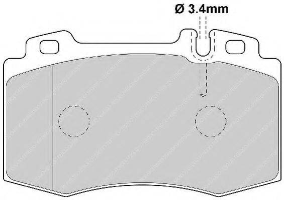 Комплект тормозных колодок, дисковый тормоз FERODO FSL1661