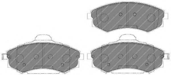 Комплект тормозных колодок, дисковый тормоз FERODO FSL1737