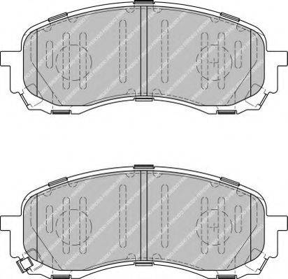 Комплект гальмівних колодок, дискове гальмо FERODO FSL1863