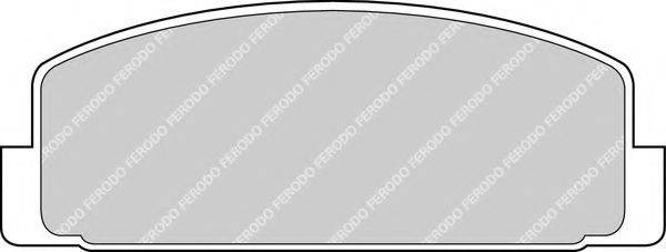 Комплект гальмівних колодок, дискове гальмо FERODO FSL372