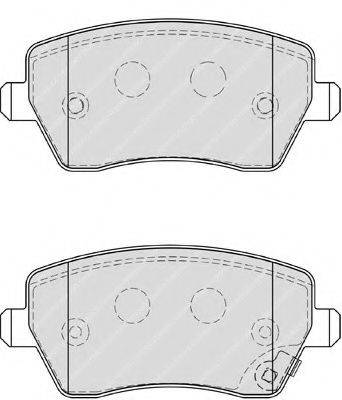 Комплект тормозных колодок, дисковый тормоз FERODO FSL4069