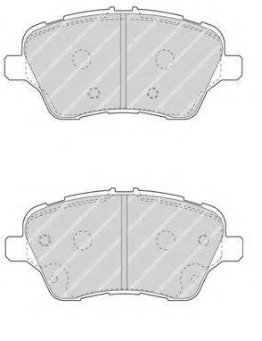 FERODO FDB4612 Комплект тормозных колодок, дисковый тормоз