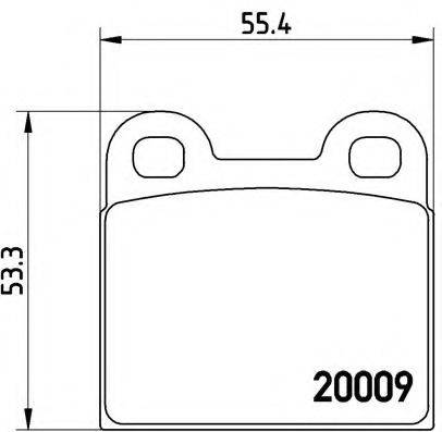BREMBO P06001 Комплект тормозных колодок, дисковый тормоз