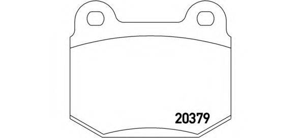 Комплект тормозных колодок, дисковый тормоз BREMBO P 23 038