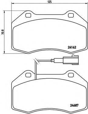 BREMBO P23117 Комплект тормозных колодок, дисковый тормоз
