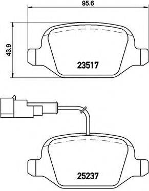 BREMBO P23131 Комплект тормозных колодок, дисковый тормоз