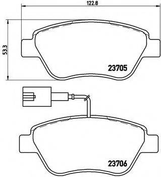 BREMBO P23141 Комплект тормозных колодок, дисковый тормоз