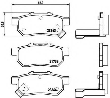 BREMBO P28025 Комплект тормозных колодок, дисковый тормоз