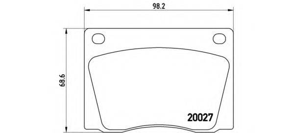 Комплект тормозных колодок, дисковый тормоз BREMBO P 36 001