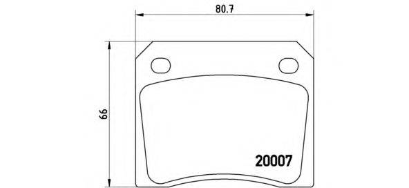 BREMBO P36002 Комплект тормозных колодок, дисковый тормоз