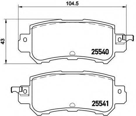 BREMBO P49047 Комплект тормозных колодок, дисковый тормоз