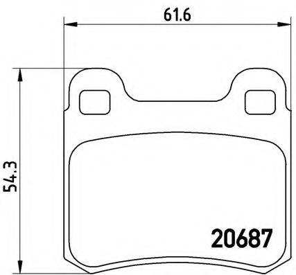 BREMBO P50013 Комплект тормозных колодок, дисковый тормоз