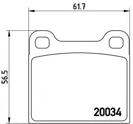 BREMBO P59001 Комплект тормозных колодок, дисковый тормоз