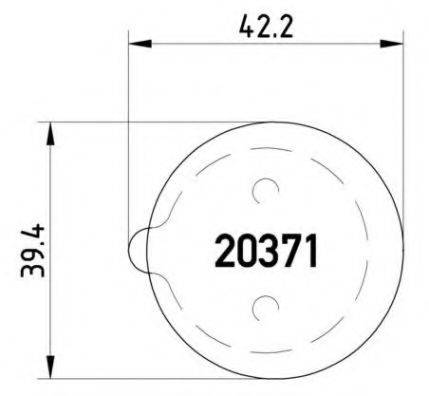 Комплект гальмівних колодок, дискове гальмо BREMBO P 61 014