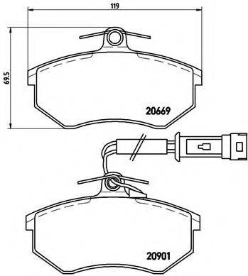 BREMBO P85016 Комплект тормозных колодок, дисковый тормоз