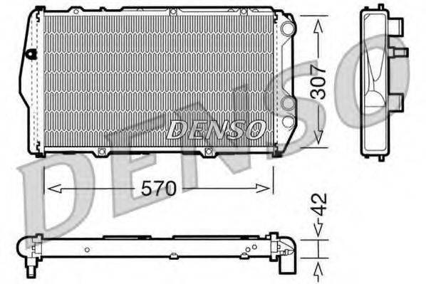 DENSO DRM02001 Радіатор, охолодження двигуна