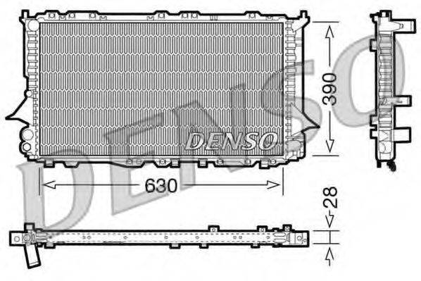 Радіатор, охолодження двигуна DENSO DRM02005