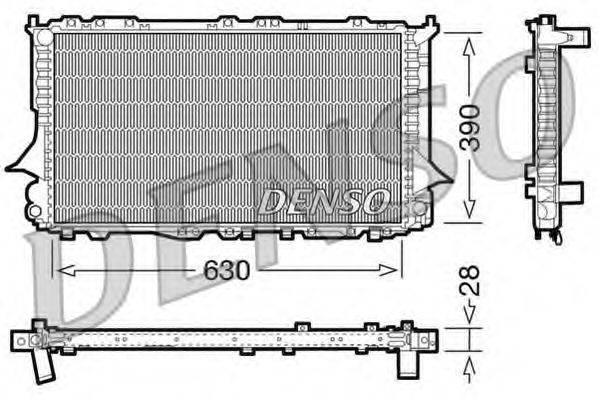 Радіатор, охолодження двигуна DENSO DRM02006