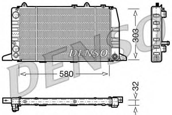 Радиатор, охлаждение двигателя DENSO DRM02011