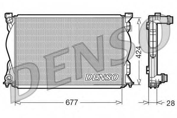 Радіатор, охолодження двигуна DENSO DRM02036