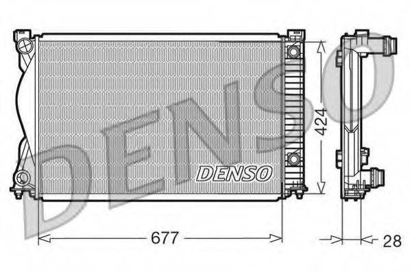 Радіатор, охолодження двигуна DENSO DRM02037