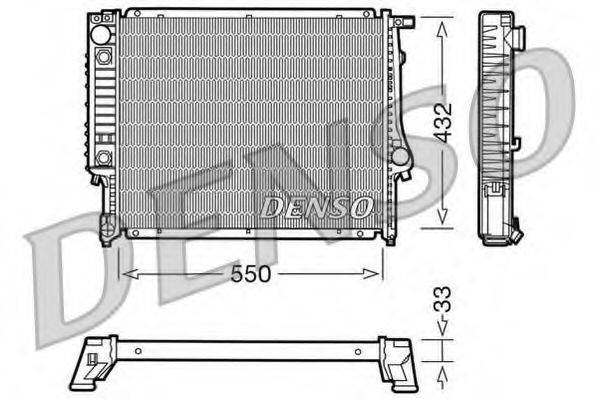 Радиатор, охлаждение двигателя DENSO DRM05020