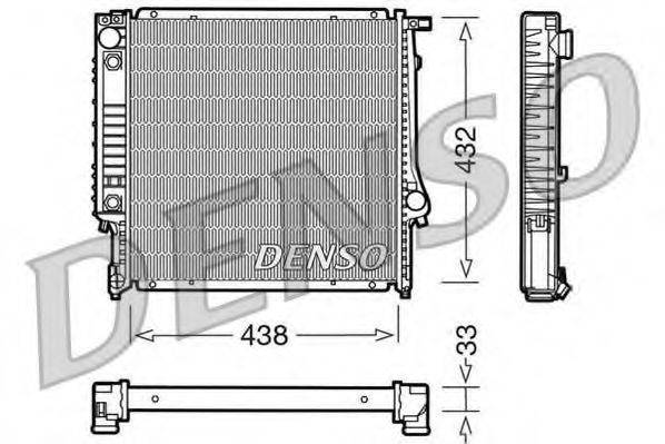 Радіатор, охолодження двигуна DENSO DRM05021