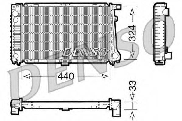 Радіатор, охолодження двигуна DENSO DRM05032