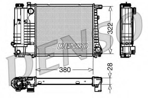 Радіатор, охолодження двигуна DENSO DRM05044