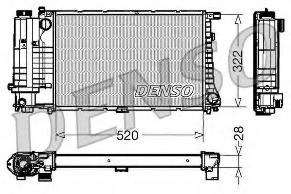 Радіатор, охолодження двигуна DENSO DRM05045