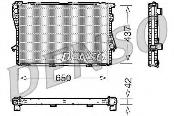 Радіатор, охолодження двигуна DENSO DRM05068