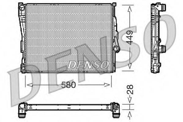 Радіатор, охолодження двигуна DENSO DRM05069