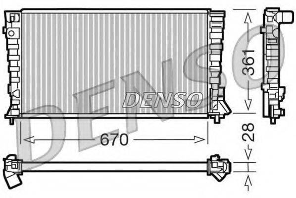 Радіатор, охолодження двигуна DENSO DRM07020