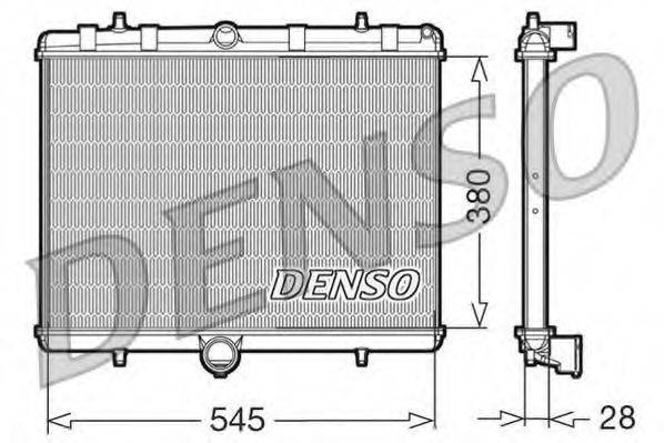 Радіатор, охолодження двигуна DENSO DRM07060