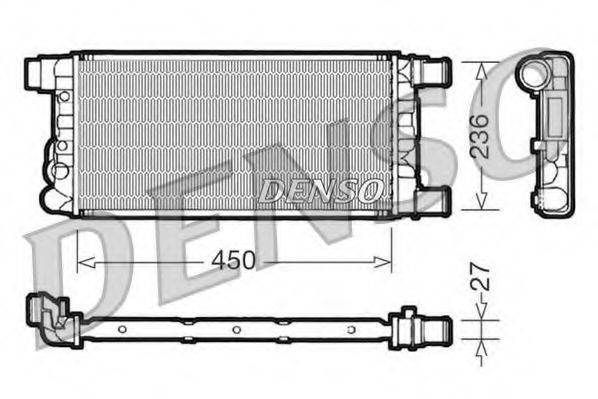 Радиатор, охлаждение двигателя DENSO DRM09041