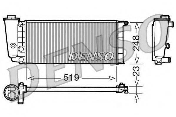 Радіатор, охолодження двигуна DENSO DRM09080