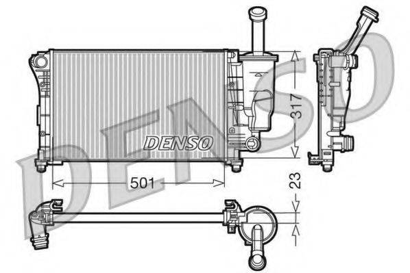Радиатор, охлаждение двигателя DENSO DRM09086