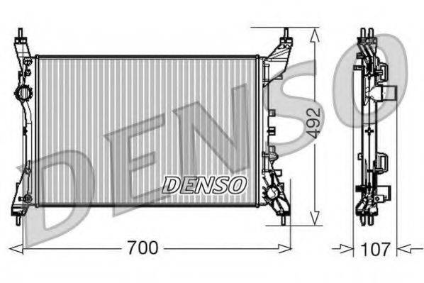 Радіатор, охолодження двигуна DENSO DRM09170