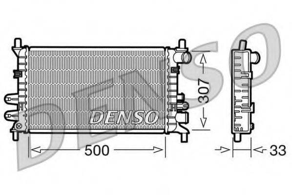 DENSO DRM10027 Радіатор, охолодження двигуна