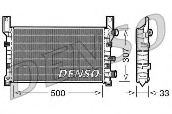 Радіатор, охолодження двигуна DENSO DRM10035