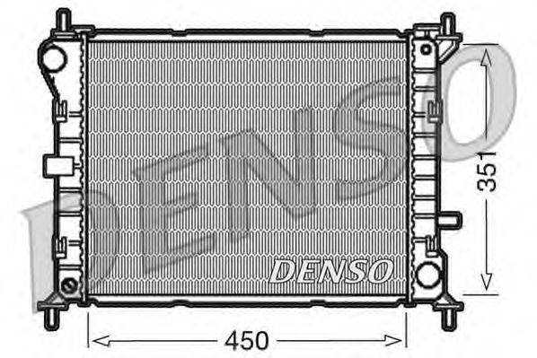 Радіатор, охолодження двигуна DENSO DRM10050