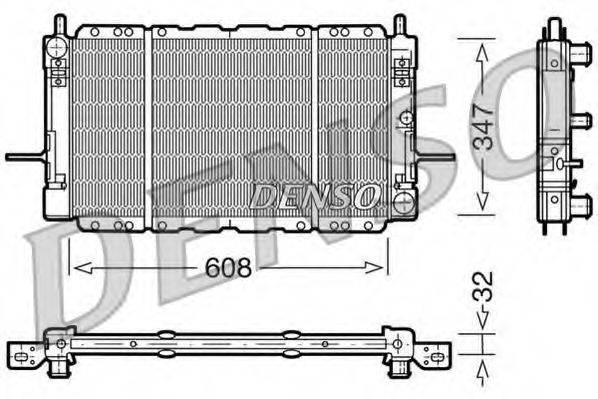 Радіатор, охолодження двигуна DENSO DRM10085