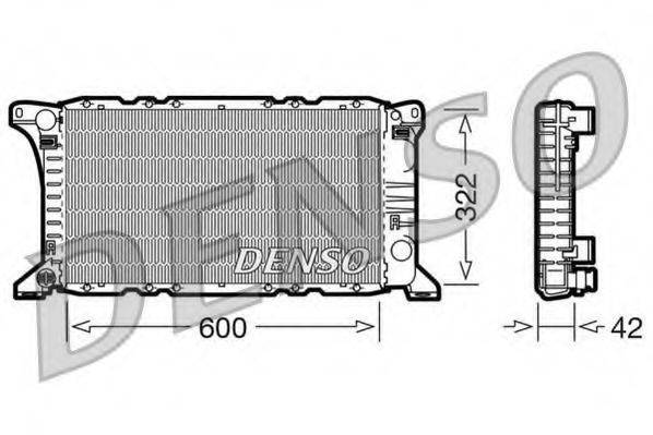 Радіатор, охолодження двигуна DENSO DRM10091