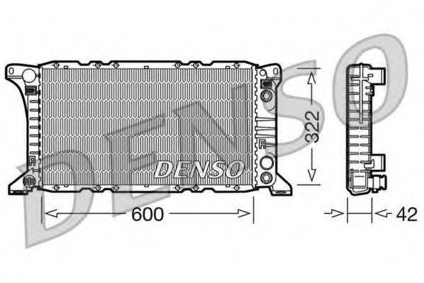 Радіатор, охолодження двигуна DENSO DRM10092