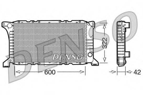 Радіатор, охолодження двигуна DENSO DRM10097