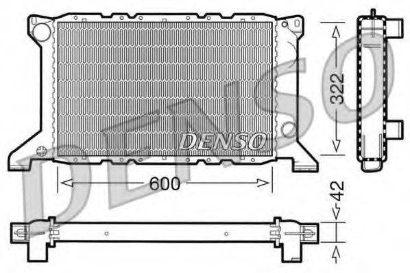 Радіатор, охолодження двигуна DENSO DRM10098