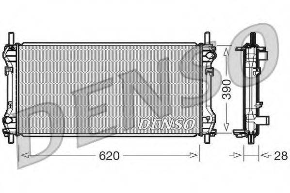 Радіатор, охолодження двигуна DENSO DRM10102